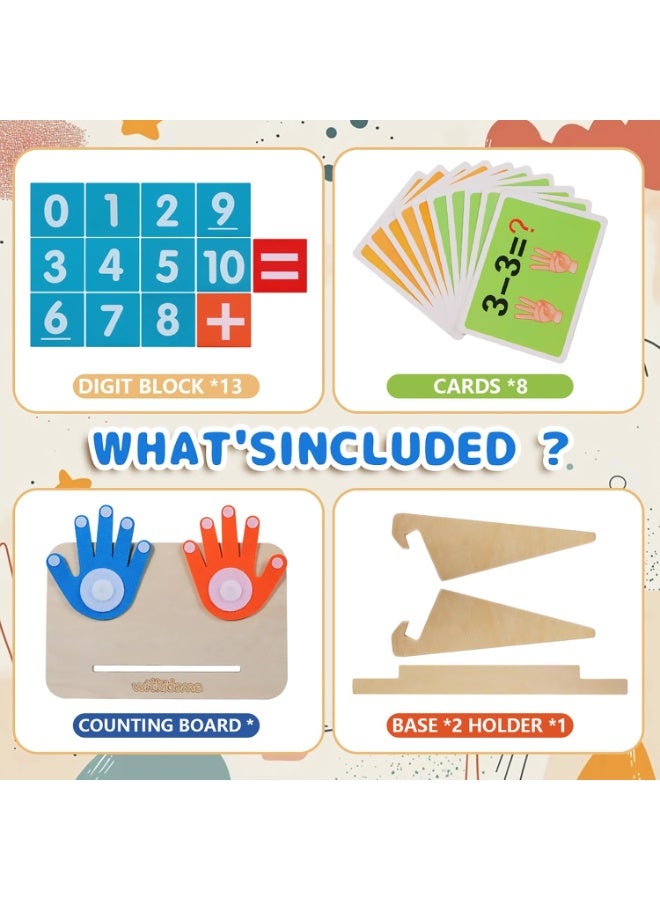 Twisoo Montessori Wooden Number Learning Toy for Toddlers Educational Finger Counting Math Game with Number Blocks for Early Learning, Cognitive Development & Math Skills for Kids (SMALL) - Image 2